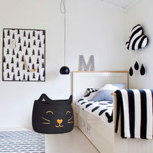 Load image into Gallery viewer, Large Woven Cotton Rope Storage Basket, Black