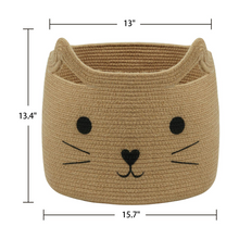 Load image into Gallery viewer, Large Woven Jute Rope Storage Basket, Jute
