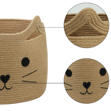 Load image into Gallery viewer, Large Woven Jute Rope Storage Basket, Jute

