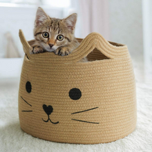 Load image into Gallery viewer, Large Woven Jute Rope Storage Basket, Jute
